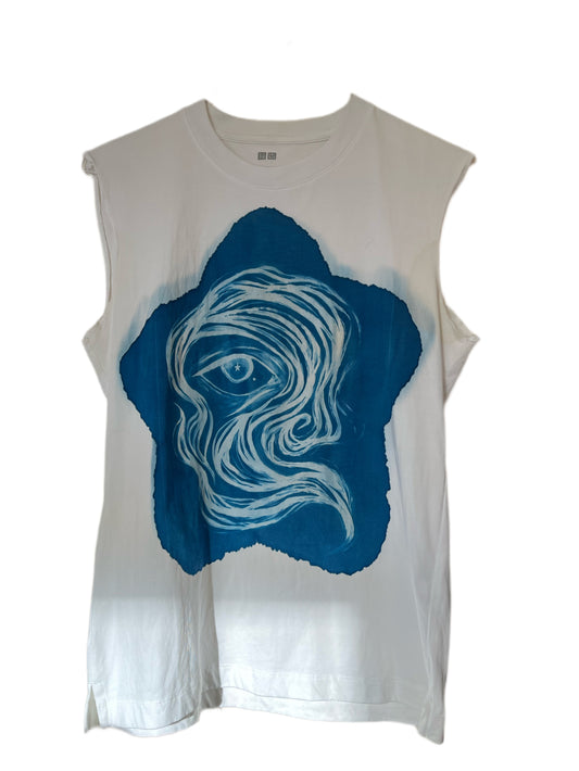 EYE SWIRL (STAR) MUSCLE TEE - XS/S